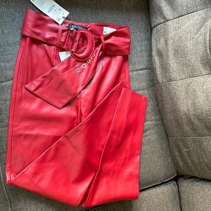 Zara leather high waisted leggings